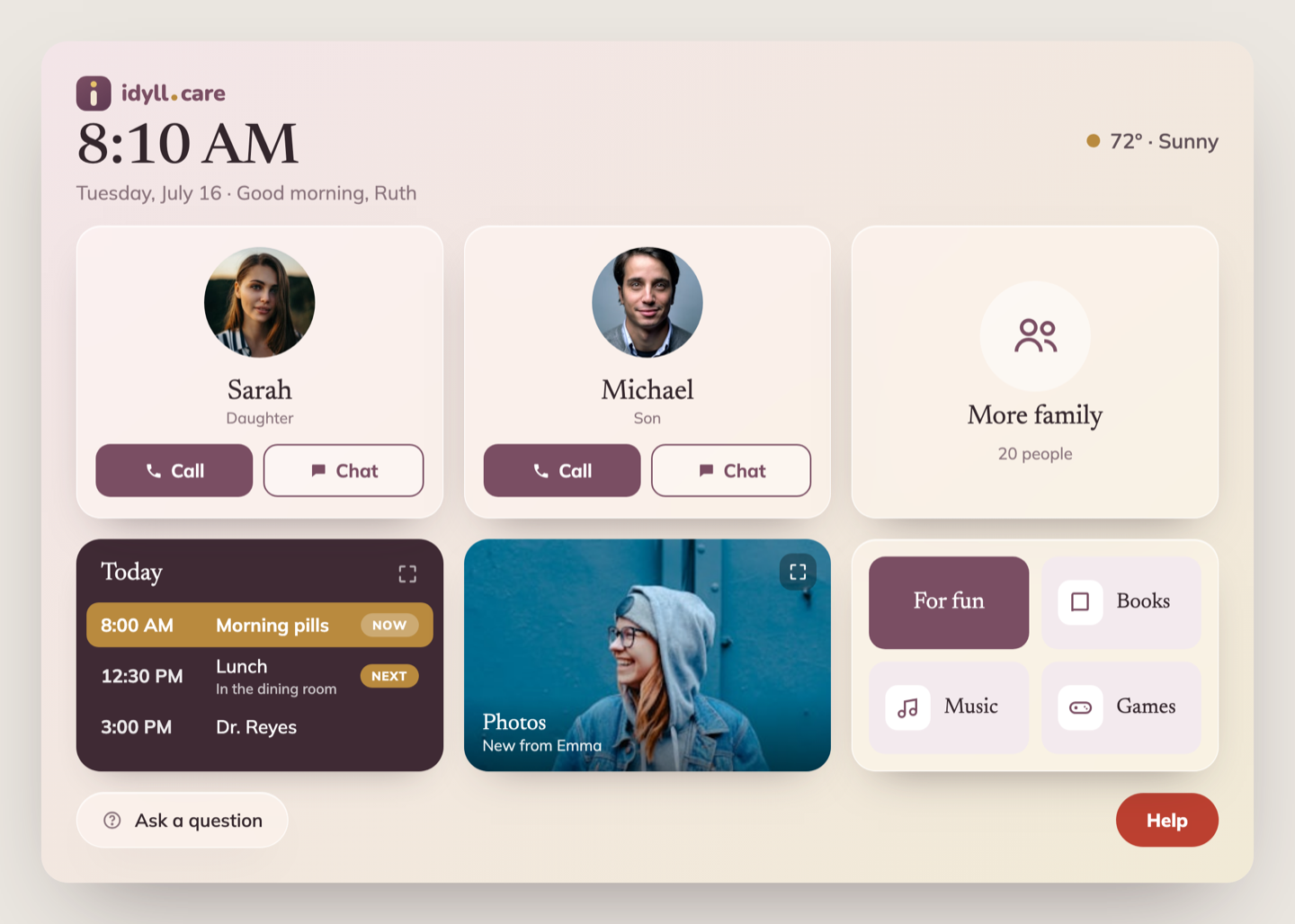 Idyll — app screen