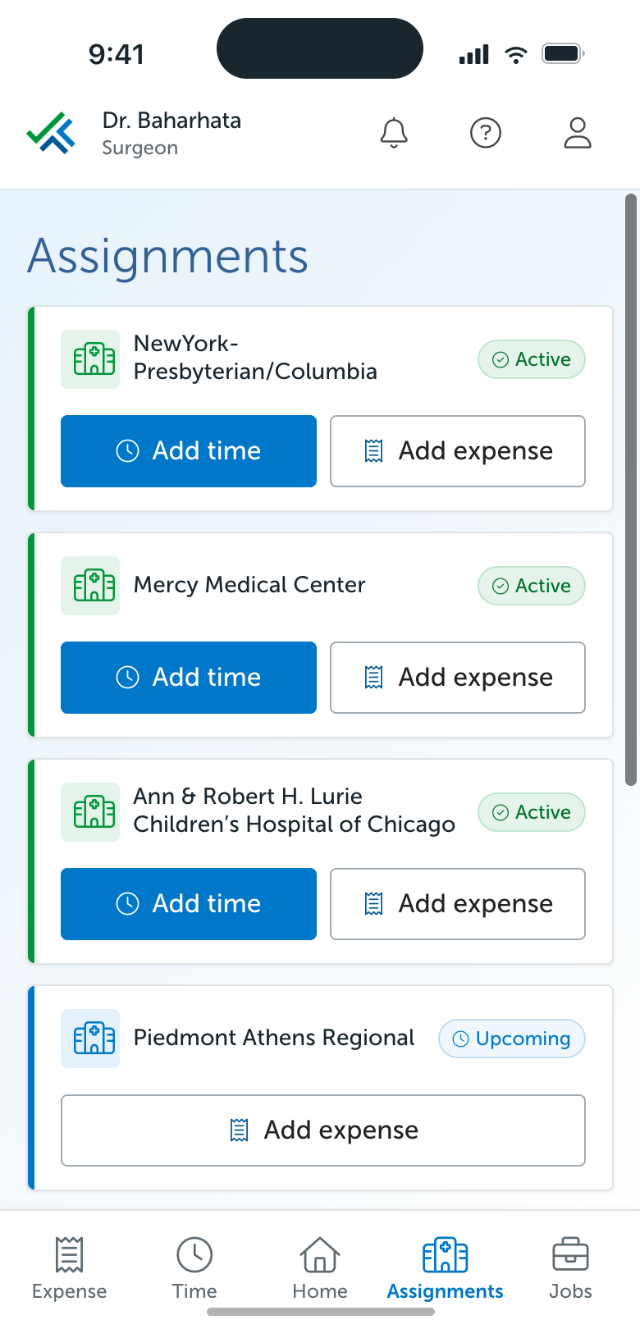 LocumTenens.com — app screen