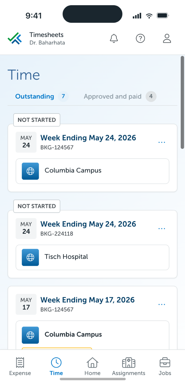 LocumTenens.com — app screen