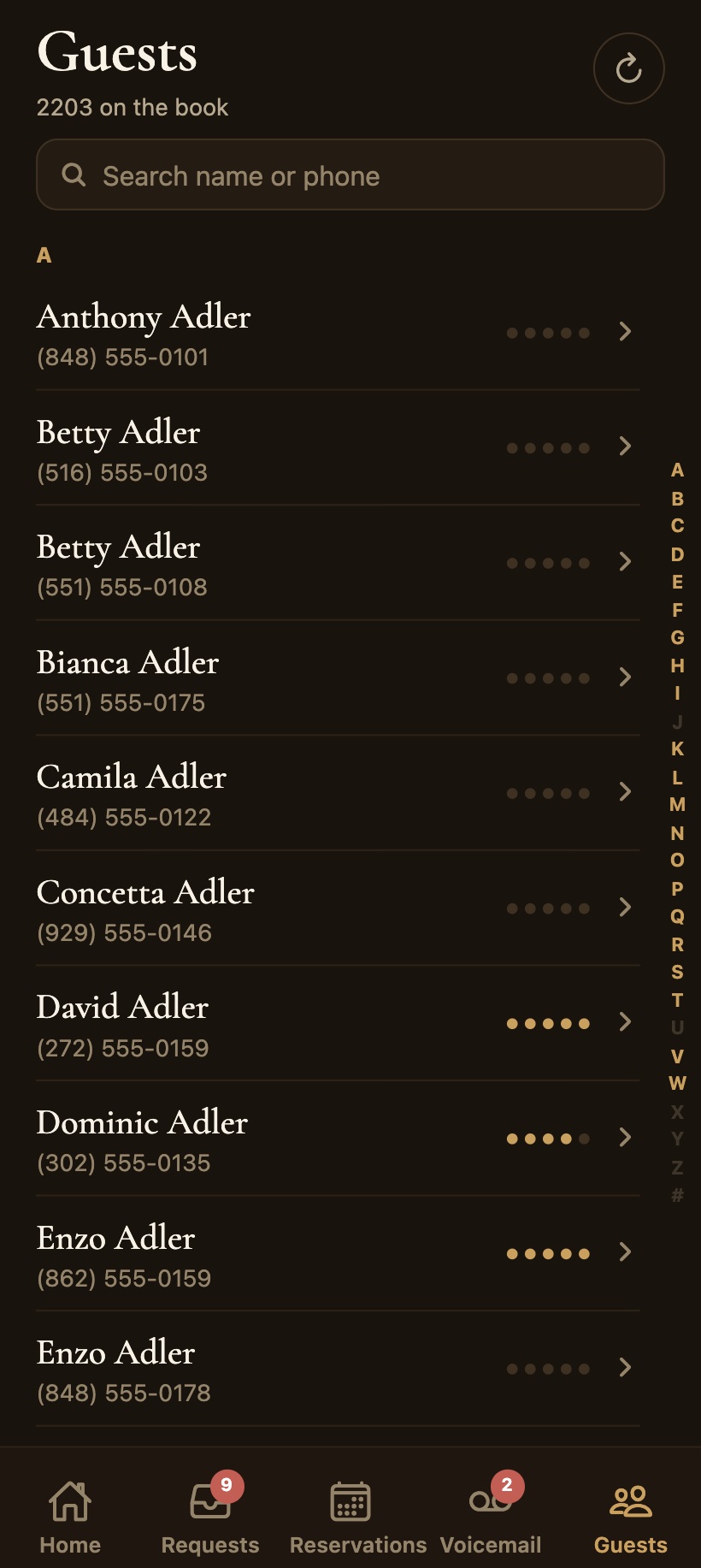 Chef Vola's — app screen